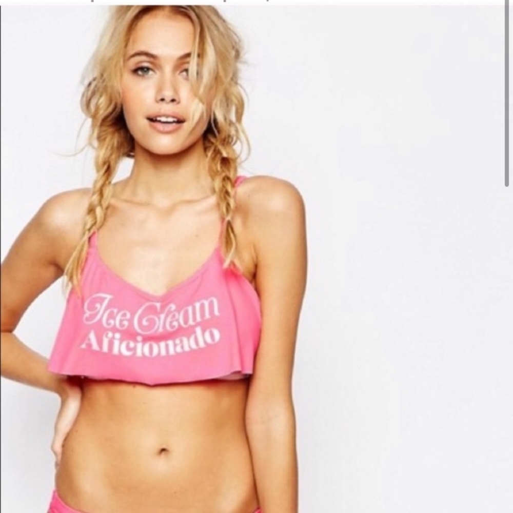 XS / Wildcox pink Ice Cream Aficionado bikini top ONLY